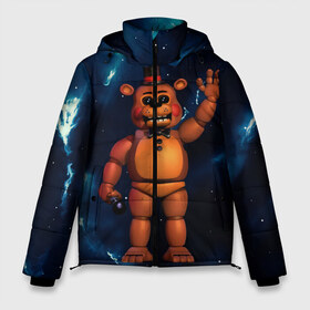 Мужская зимняя куртка 3D с принтом Five Nights At Freddys в Екатеринбурге, верх — 100% полиэстер; подкладка — 100% полиэстер; утеплитель — 100% полиэстер | длина ниже бедра, свободный силуэт Оверсайз. Есть воротник-стойка, отстегивающийся капюшон и ветрозащитная планка. 

Боковые карманы с листочкой на кнопках и внутренний карман на молнии. | 5 ночей с фредди | five nights at freddys | fnaf | horror | nightmare | страшилки | ужасы | фнаф | фредди фазбер | хоррор