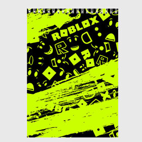 Скетчбук с принтом Roblox в Екатеринбурге, 100% бумага
 | 48 листов, плотность листов — 100 г/м2, плотность картонной обложки — 250 г/м2. Листы скреплены сверху удобной пружинной спиралью | dynablocks | for kids | funny | roblox | robux | roleplay | белый | блоки | вселенная | герои | красный | кубики | роблокс | симулятор
