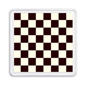 Магнит 55*55 с принтом Шахматка в Екатеринбурге, Пластик | Размер: 65*65 мм; Размер печати: 55*55 мм | квадраты | текстуры | узор шахматка | узоры | чб | чб квадраты | чб узор | шахматка | шахматная доска | шахматы