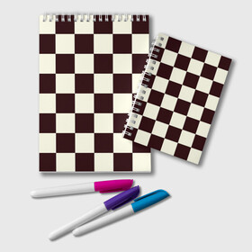 Блокнот с принтом Шахматка в Екатеринбурге, 100% бумага | 48 листов, плотность листов — 60 г/м2, плотность картонной обложки — 250 г/м2. Листы скреплены удобной пружинной спиралью. Цвет линий — светло-серый
 | квадраты | текстуры | узор шахматка | узоры | чб | чб квадраты | чб узор | шахматка | шахматная доска | шахматы