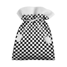 Подарочный 3D мешок с принтом Шахматка мелкая в Екатеринбурге, 100% полиэстер | Размер: 29*39 см | Тематика изображения на принте: квадраты | мелкая шахматка | текстуры | узор шахматка | узоры | чб | чб квадраты | чб узор | шахматка | шахматная доска | шахматы