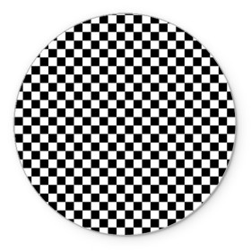 Коврик для мышки круглый с принтом Шахматка мелкая в Екатеринбурге, резина и полиэстер | круглая форма, изображение наносится на всю лицевую часть | Тематика изображения на принте: квадраты | мелкая шахматка | текстуры | узор шахматка | узоры | чб | чб квадраты | чб узор | шахматка | шахматная доска | шахматы