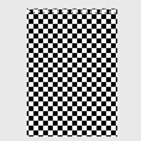 Скетчбук с принтом Шахматка мелкая в Екатеринбурге, 100% бумага
 | 48 листов, плотность листов — 100 г/м2, плотность картонной обложки — 250 г/м2. Листы скреплены сверху удобной пружинной спиралью | Тематика изображения на принте: квадраты | мелкая шахматка | текстуры | узор шахматка | узоры | чб | чб квадраты | чб узор | шахматка | шахматная доска | шахматы