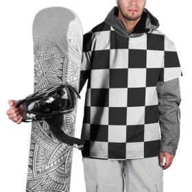 Накидка на куртку 3D с принтом Шахматка в Екатеринбурге, 100% полиэстер |  | квадраты | текстуры | узор шахматка | узоры | чб | чб квадраты | чб узор | шахматка | шахматная доска | шахматы