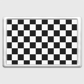 Магнит 45*70 с принтом Шахматка в Екатеринбурге, Пластик | Размер: 78*52 мм; Размер печати: 70*45 | Тематика изображения на принте: квадраты | текстуры | узор шахматка | узоры | чб | чб квадраты | чб узор | шахматка | шахматная доска | шахматы