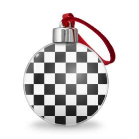 Ёлочный шар с принтом Шахматка в Екатеринбурге, Пластик | Диаметр: 77 мм | Тематика изображения на принте: квадраты | текстуры | узор шахматка | узоры | чб | чб квадраты | чб узор | шахматка | шахматная доска | шахматы