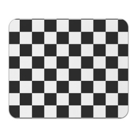 Коврик для мышки прямоугольный с принтом Шахматка в Екатеринбурге, натуральный каучук | размер 230 х 185 мм; запечатка лицевой стороны | квадраты | текстуры | узор шахматка | узоры | чб | чб квадраты | чб узор | шахматка | шахматная доска | шахматы