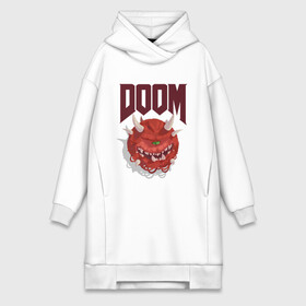 Платье-худи хлопок с принтом DOOM в Екатеринбурге,  |  | demons | devil | doom | doom eternal | doom slayer | hell | slayer | ад | демоны | дум