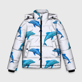 Зимняя куртка для мальчиков 3D с принтом Рай для дельфина в Екатеринбурге, ткань верха — 100% полиэстер; подклад — 100% полиэстер, утеплитель — 100% полиэстер | длина ниже бедра, удлиненная спинка, воротник стойка и отстегивающийся капюшон. Есть боковые карманы с листочкой на кнопках, утяжки по низу изделия и внутренний карман на молнии. 

Предусмотрены светоотражающий принт на спинке, радужный светоотражающий элемент на пуллере молнии и на резинке для утяжки | арт | дельфин | дельфины | искусство | морское | океан | паттерн | рыба | рыбы