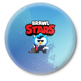 Значок с принтом Brawl Stars : Mr.P в Екатеринбурге,  металл | круглая форма, металлическая застежка в виде булавки | brawl stars | mr p | бравл старс | игра | мистер пи | мистер пингвин | персонаж | пингвин