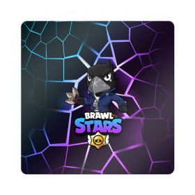 Магнит виниловый Квадрат с принтом BRAWL STARS CROW в Екатеринбурге, полимерный материал с магнитным слоем | размер 9*9 см, закругленные углы | bibi | brawl | brawl stars | crow | leon | max | sally | shark | stars | акула | биби | бравл | бравл старс | браво старс | игра | компьютерная | кров | леон | леон акула | старс | шарк