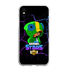 Чехол для iPhone XS Max матовый с принтом BRAWL STARS LEON в Екатеринбурге, Силикон | Область печати: задняя сторона чехла, без боковых панелей | bibi | brawl | brawl stars | crow | leon | max | sally | shark | stars | акула | биби | бравл | бравл старс | браво старс | игра | компьютерная | кров | леон | леон акула | старс | шарк