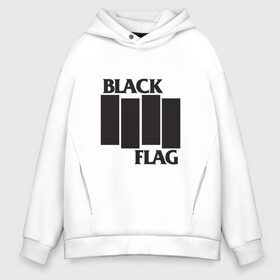 Мужское худи Oversize хлопок с принтом Black Flag в Екатеринбурге, френч-терри — 70% хлопок, 30% полиэстер. Мягкий теплый начес внутри —100% хлопок | боковые карманы, эластичные манжеты и нижняя кромка, капюшон на магнитной кнопке | black flag | арт | инструментальная музыка | музыка | панк рок | рок группа | фри джаз