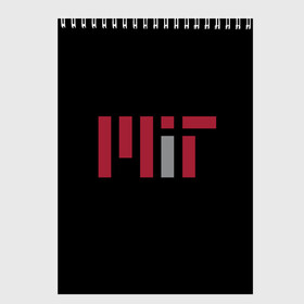 Скетчбук с принтом MIT в Екатеринбурге, 100% бумага
 | 48 листов, плотность листов — 100 г/м2, плотность картонной обложки — 250 г/м2. Листы скреплены сверху удобной пружинной спиралью | Тематика изображения на принте: mit | массачусетский технологический институт | университеты