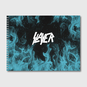 Альбом для рисования с принтом Slayer в Екатеринбурге, 100% бумага
 | матовая бумага, плотность 200 мг. | music | rock | slayer | музыка | рок | слеер | слэер | слэйер