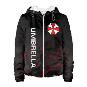 Женская куртка 3D с принтом UMBRELLA CORP в Екатеринбурге, ткань верха — 100% полиэстер, подклад — флис | прямой крой, подол и капюшон оформлены резинкой с фиксаторами, два кармана без застежек по бокам, один большой потайной карман на груди. Карман на груди застегивается на липучку | ada wong | biohazard | leon | nemesis | project resistance | raccoon city | re | re3 | resident evil | resident evil 3 | rpd | stars | umbrella | ада вонг | амбрелла | немезис | ужасы