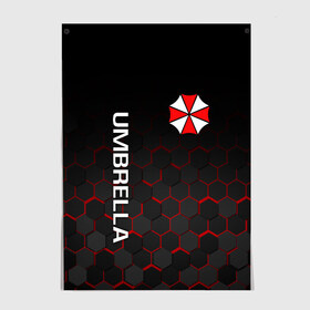 Постер с принтом UMBRELLA CORP в Екатеринбурге, 100% бумага
 | бумага, плотность 150 мг. Матовая, но за счет высокого коэффициента гладкости имеет небольшой блеск и дает на свету блики, но в отличии от глянцевой бумаги не покрыта лаком | ada wong | biohazard | leon | nemesis | project resistance | raccoon city | re | re3 | resident evil | resident evil 3 | rpd | stars | umbrella | ада вонг | амбрелла | немезис | ужасы