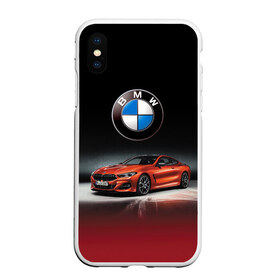 Чехол для iPhone XS Max матовый с принтом BMW в Екатеринбурге, Силикон | Область печати: задняя сторона чехла, без боковых панелей | bmw | car | germany | prestige | red | автомобиль | бмв | германия | красный | престиж