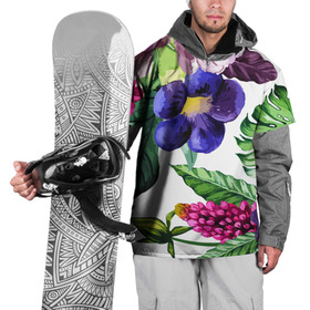 Накидка на куртку 3D с принтом Цветы в Екатеринбурге, 100% полиэстер |  | Тематика изображения на принте: big picture | лето | листья | прикольные картинки | тропические | цветы
