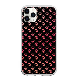 Чехол для iPhone 11 Pro матовый с принтом Лапки в Екатеринбурге, Силикон |  | cute | dog | gradient | pattern | paws | градиент | лапки | лапы | паттерн | пес | следы | собака | узор