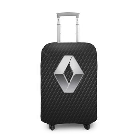 Чехол для чемодана 3D с принтом Renault Logo в Екатеринбурге, 86% полиэфир, 14% спандекс | двустороннее нанесение принта, прорези для ручек и колес | auto | clio | laguna | logan | megane | renault | reno | scenic | авто | автомобиль | ам | лого | рено