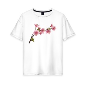 Женская футболка хлопок Oversize с принтом Весна 2020. в Екатеринбурге, 100% хлопок | свободный крой, круглый ворот, спущенный рукав, длина до линии бедер
 | весенние картинки | весна | весна 2020 | зелнь | прекрасное время года | прикольные картинки | природа | птицы | тюльпаны | цветы