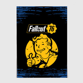 Постер с принтом FALLOUT_76. в Екатеринбурге, 100% бумага
 | бумага, плотность 150 мг. Матовая, но за счет высокого коэффициента гладкости имеет небольшой блеск и дает на свету блики, но в отличии от глянцевой бумаги не покрыта лаком | Тематика изображения на принте: 101 | 111 | 13 | 76 | atom cats | bethesda | brotherhood of steel | fallout | nuka cola | tunnel snakes | vault | war | братство стали | война | убежище | фолаут | фоллаут | ядер кола