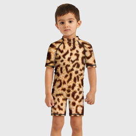 Детский купальный костюм 3D с принтом Леопард в Екатеринбурге, Полиэстер 85%, Спандекс 15% | застежка на молнии на спине | abstract | animal | cat | leopard | texture | абстракция | гепард | животное | животные | зверь | кот | кошка | леопард | охотник | паттерн | полигоны | текстура | узор | хищник