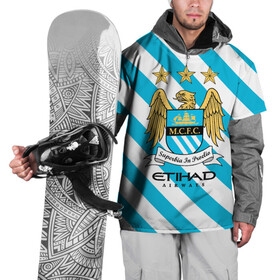 Накидка на куртку 3D с принтом Манчестер Сити в Екатеринбурге, 100% полиэстер |  | manchester city | англия | горожане | манчестер сити | орёл | сити | футбол