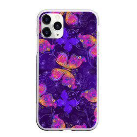 Чехол для iPhone 11 Pro матовый с принтом Бабочки паттерн в Екатеринбурге, Силикон |  | butterflies | butterfly | spring | бабочка | бобочки | весна | животные | красиво | крыло | мотыльки | насекомое | насекомые | чешуекрылые