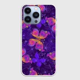 Чехол для iPhone 13 Pro с принтом БАБОЧКИ ПАТТЕРН | BUTTERFLY PATTERN в Екатеринбурге,  |  | Тематика изображения на принте: butterflies | butterfly | spring | бабочка | бобочки | весна | животные | красиво | крыло | мотыльки | насекомое | насекомые | чешуекрылые