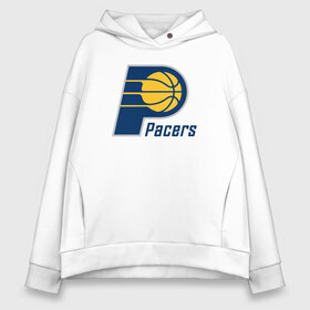 Женское худи Oversize хлопок с принтом Indiana Pacers (2) в Екатеринбурге, френч-терри — 70% хлопок, 30% полиэстер. Мягкий теплый начес внутри —100% хлопок | боковые карманы, эластичные манжеты и нижняя кромка, капюшон на магнитной кнопке | Тематика изображения на принте: ball | basketball | indiana pacers | sport | streetball | баскетбол | индиана пэйсерс | мяч | нба | спорт | стритбол