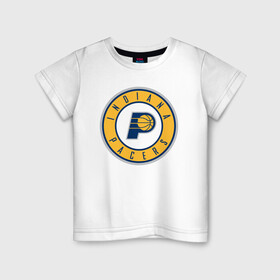 Детская футболка хлопок с принтом Indiana Pacers (1) в Екатеринбурге, 100% хлопок | круглый вырез горловины, полуприлегающий силуэт, длина до линии бедер | ball | basketball | indiana pacers | sport | streetball | баскетбол | индиана пэйсерс | мяч | нба | спорт | стритбол