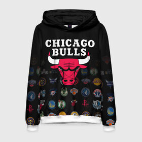 Мужская толстовка 3D с принтом Chicago Bulls (1) в Екатеринбурге, 100% полиэстер | двухслойный капюшон со шнурком для регулировки, мягкие манжеты на рукавах и по низу толстовки, спереди карман-кенгуру с мягким внутренним слоем. | ball | basketball | chicago bulls | sport | streetball | баскетбол | мяч | нба | спорт | стритбол | чикаго буллз