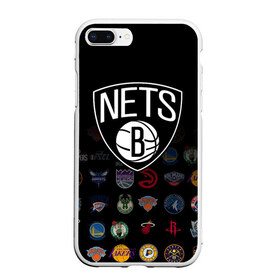 Чехол для iPhone 7Plus/8 Plus матовый с принтом Brooklyn Nets (1) в Екатеринбурге, Силикон | Область печати: задняя сторона чехла, без боковых панелей | Тематика изображения на принте: 