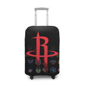 Чехол для чемодана 3D с принтом Houston Rockets (2) в Екатеринбурге, 86% полиэфир, 14% спандекс | двустороннее нанесение принта, прорези для ручек и колес | ball | basketball | houston rockets | sport | streetball | баскетбол | мяч | нба | спорт | стритбол | хьюстон рокетс