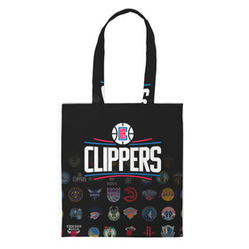 Шоппер 3D с принтом Los Angeles Clippers (2) в Екатеринбурге, 100% полиэстер | Плотность: 200 г/м2; Размер: 34×35 см; Высота лямок: 30 см | ball | basketball | clippers | sport | streetball | баскетбол | клипперс | мяч | нба | спорт | стритбол