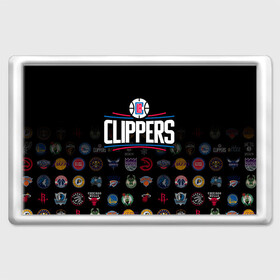 Магнит 45*70 с принтом Los Angeles Clippers (2) в Екатеринбурге, Пластик | Размер: 78*52 мм; Размер печати: 70*45 | Тематика изображения на принте: ball | basketball | clippers | sport | streetball | баскетбол | клипперс | мяч | нба | спорт | стритбол