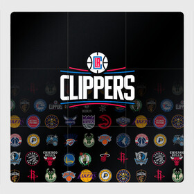 Магнитный плакат 3Х3 с принтом Los Angeles Clippers (2) в Екатеринбурге, Полимерный материал с магнитным слоем | 9 деталей размером 9*9 см | Тематика изображения на принте: ball | basketball | clippers | sport | streetball | баскетбол | клипперс | мяч | нба | спорт | стритбол