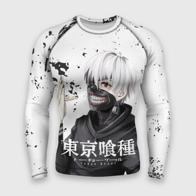 Мужской рашгард 3D с принтом Токийский гуль в Екатеринбурге,  |  | anime | manga | tokyo ghoul | аниме | гуль | канеки | канеки кен | манга | одноглазый король | токийский гуль | тоука