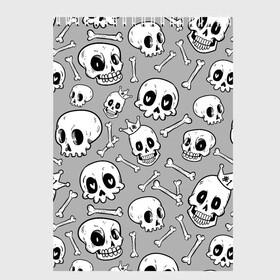 Скетчбук с принтом Черепа в Екатеринбурге, 100% бумага
 | 48 листов, плотность листов — 100 г/м2, плотность картонной обложки — 250 г/м2. Листы скреплены сверху удобной пружинной спиралью | halloween | skull | кости | кость | много черепов | паттерн черепа | скелет | скелеты | хеллоуин | хеллуин | хелоуин | хелуин | череп | череп арт | черепа | черепок | черепушка | черепушки