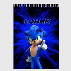 Скетчбук с принтом Sonic в Екатеринбурге, 100% бумага
 | 48 листов, плотность листов — 100 г/м2, плотность картонной обложки — 250 г/м2. Листы скреплены сверху удобной пружинной спиралью | game | sonic | sonic the hedgehog | видеоигра | доктор эггман | ёж | ёж соник | игра | сега | синий антропоморфный ёж | соник | соник в кино