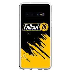 Чехол для Samsung Galaxy S10 с принтом FALLOUT_76 в Екатеринбурге, Силикон | Область печати: задняя сторона чехла, без боковых панелей | Тематика изображения на принте: 101 | 111 | 13 | 76 | atom cats | bethesda | brotherhood of steel | fallout | nuka cola | tunnel snakes | vault | war | братство стали | война | убежище | фолаут | фоллаут | ядер кола