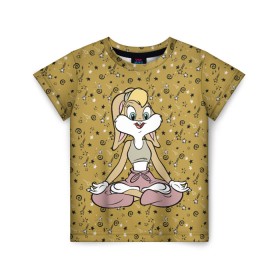 Детская футболка 3D с принтом Лола Банни в Екатеринбурге, 100% гипоаллергенный полиэфир | прямой крой, круглый вырез горловины, длина до линии бедер, чуть спущенное плечо, ткань немного тянется | lola bunny | looney tunes | vdzabma | лола банни | луни тюнз