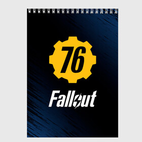 Скетчбук с принтом FALLOUT_76 в Екатеринбурге, 100% бумага
 | 48 листов, плотность листов — 100 г/м2, плотность картонной обложки — 250 г/м2. Листы скреплены сверху удобной пружинной спиралью | Тематика изображения на принте: 101 | 111 | 13 | 76 | atom cats | bethesda | brotherhood of steel | fallout | nuka cola | tunnel snakes | vault | war | братство стали | война | убежище | фолаут | фоллаут | ядер кола