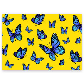 Поздравительная открытка с принтом БАБОЧКИ в Екатеринбурге, 100% бумага | плотность бумаги 280 г/м2, матовая, на обратной стороне линовка и место для марки
 | animals | blue | butterflies | game | insects | life is strange | moth | wings | бабочки | животные | игра | крылья | мотылек | насекомые