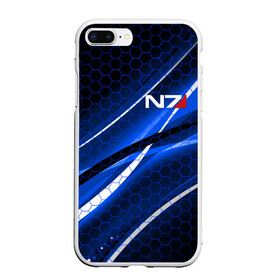 Чехол для iPhone 7Plus/8 Plus матовый с принтом MASS EFFECT N7 в Екатеринбурге, Силикон | Область печати: задняя сторона чехла, без боковых панелей | bioware | n7 | shepard | броня | жнецы | костюм | масс эффект | н7 | стальная броня | шепард | эффект массы