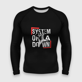 Мужской рашгард 3D с принтом System of a Down в Екатеринбурге,  |  | down | hard rock | metal | of | rock | serj | system | system of a down | tankian | метал | рок | серж танкян | систем | система падения | танкян | хардрок