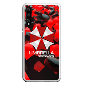 Чехол для Honor 20 с принтом Umbrella Corp в Екатеринбурге, Силикон | Область печати: задняя сторона чехла, без боковых панелей | biohazard | biohazard 7 | crocodile | fang | game | hand | monster | new umbrella | resident evil | resident evil 7 | umbrella | umbrella corp | umbrella corporation | zombie