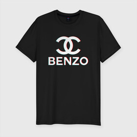 Мужская футболка хлопок Slim с принтом BBT BENZO GANG в Екатеринбурге, 92% хлопок, 8% лайкра | приталенный силуэт, круглый вырез ворота, длина до линии бедра, короткий рукав | Тематика изображения на принте: bbt | benzo | benzo gang | big baby tape | ббт | бензо